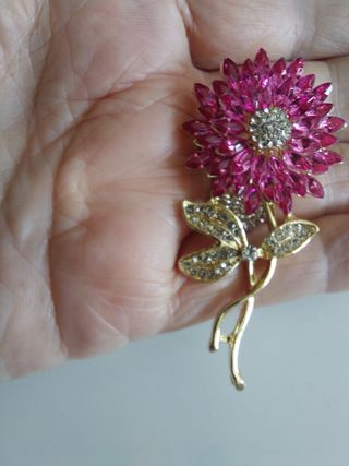 Broche Flor brillante bisutería joyas regalo  moda