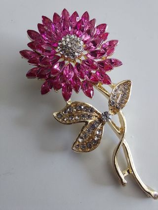 Broche Flor brillante bisutería joyas regalo  moda