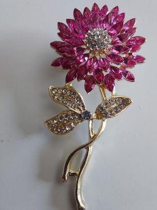 Broche Flor brillante bisutería joyas regalo  moda