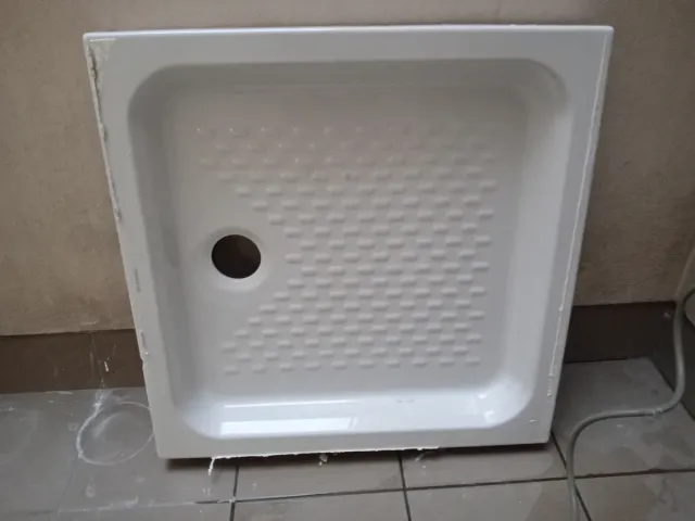 Plato de ducha cerámica 80x80x10