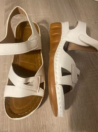 Sandalias cuña blancas talla 39.5