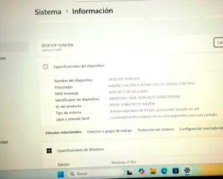 DELL LATITUDE 5400 INTEL CORE I5 8TH GEN 256GB SSD