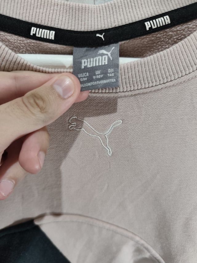 Sudadera Puma Negra y Rosa