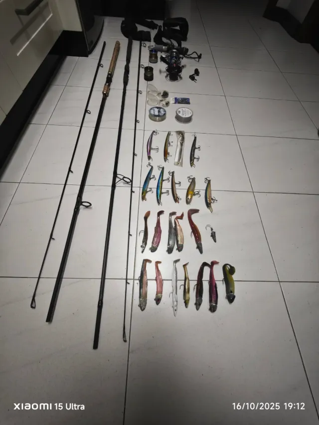 Equipo Pesca Spinning Cañas Carretes Señuelos