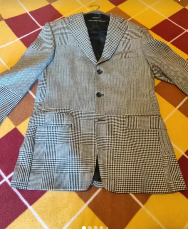 Giacca Uomo Versace Grigio Nero