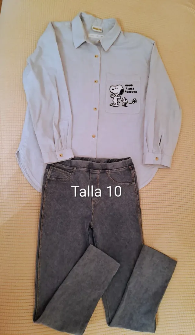 Camisa Snoopy-legging Zara Niña T-10