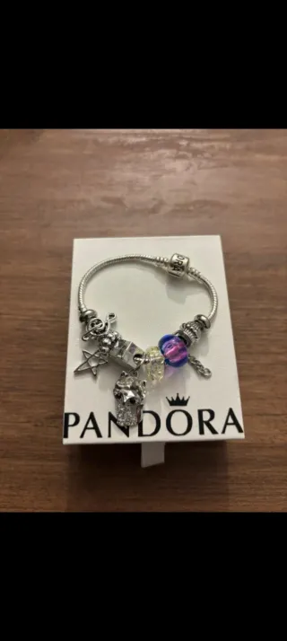 Pulsera Pandora Plata con Dijes