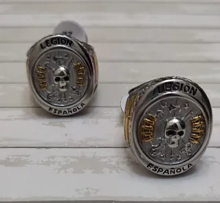 OFERTA SELLO LEGIÓN BAÑO PLATA. TALLAS POR MM DEDO
