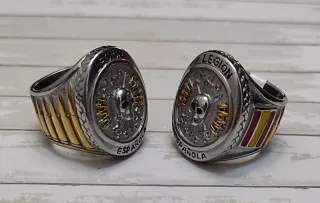 OFERTA SELLO LEGIÓN BAÑO PLATA. TALLAS POR MM DEDO