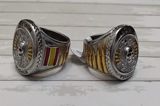 OFERTA SELLO LEGIÓN BAÑO PLATA. TALLAS POR MM DEDO