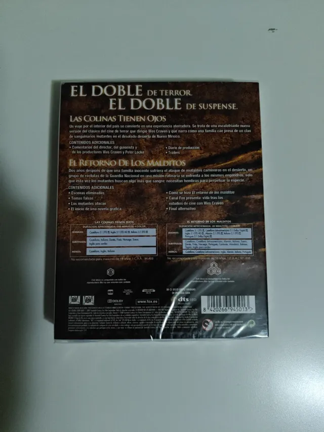 Blu-ray Las Colinas Tienen Ojos y El Retorno