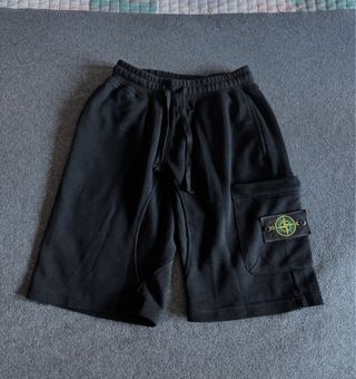 Stone Island Pantalón Corto Negro Talla M