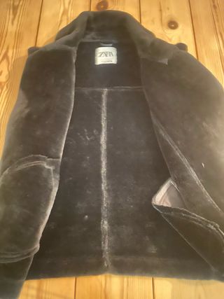 Chaleco Zara Negro Pelo Sintético