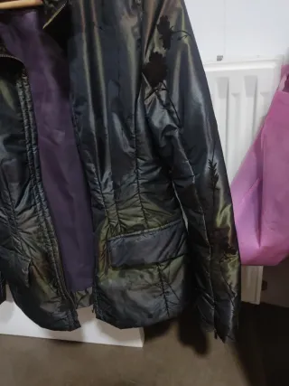 Chaqueta ligera floral tornasolada