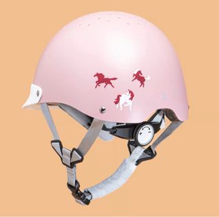 Casco Equitación Niños Rosa Fouganza