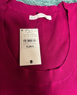 Camiseta punto manga abullonada talla L 