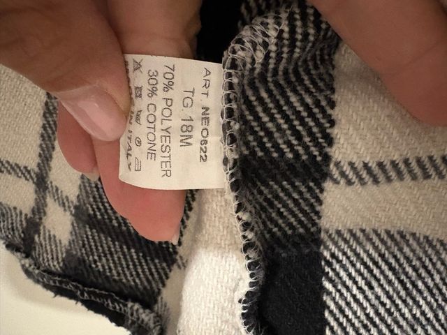 Giacca pile quadri 18 mesi