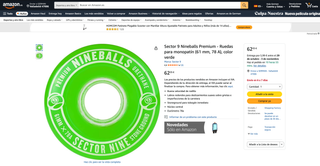 Ruedas Sector 9 Nineball 61mm 78A (4uds)
