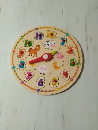 Reloj educativo infantil de madera