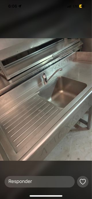 Fregadero industrial acero inoxidable 146x60x85