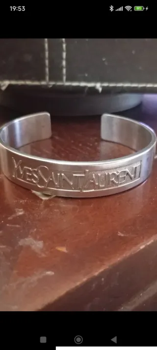 Pulsera Yves Saint Laurent Plata de ley maciza