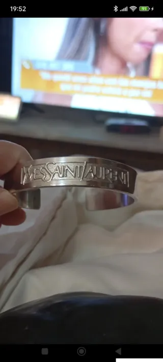Pulsera Yves Saint Laurent Plata de ley maciza