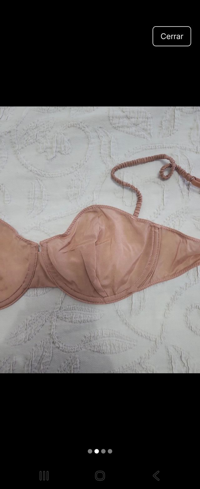 Sujetador Zara Seda Beige Talla 90B