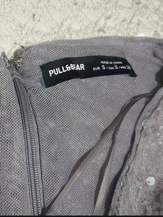 Vestido plateado lentejuelas