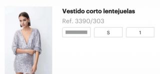 Vestido plateado lentejuelas