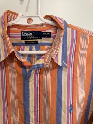 Camisa Polo Ralph Lauren Rayas Talla L