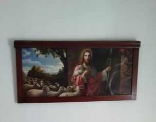 Cuadro Religioso Jesús Buen Pastor Antiguo
