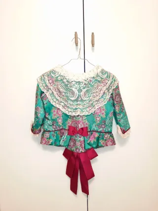 Vestido Fallera Niña Verde 10-11 Años