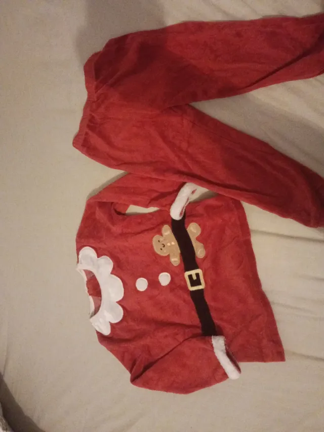 Pijama Navideño Santa Claus talla 3-4