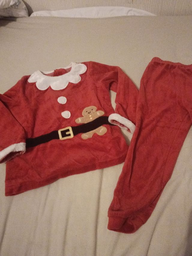 Pijama Navideño Santa Claus talla 3-4