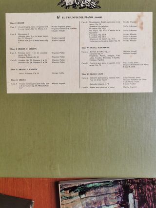 Vinilos La Gran Musica V6 El Triunfo del Piano