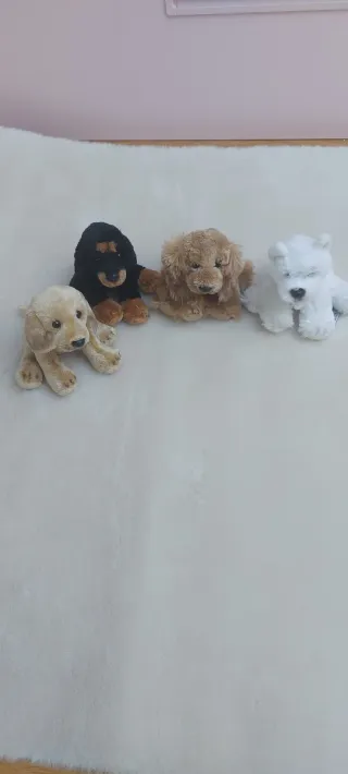 Lote 4 Peluches Perritos