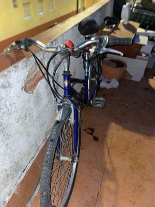 Bicicleta azul de paseo