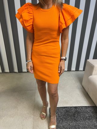 Vestido Zara Naranja Talla M