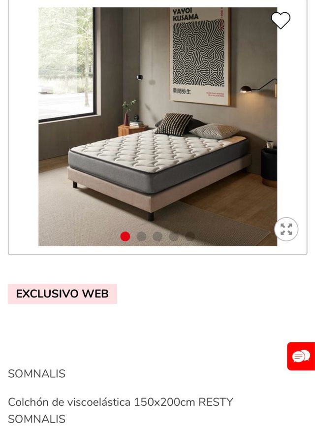 Colchón viscoelástico 150x200cm  ENROLLADO Ref. M