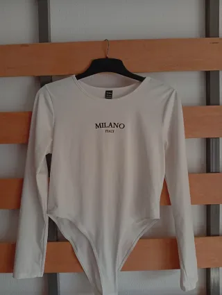 Body SHEIN Branco Manga Comprida Tamanho L