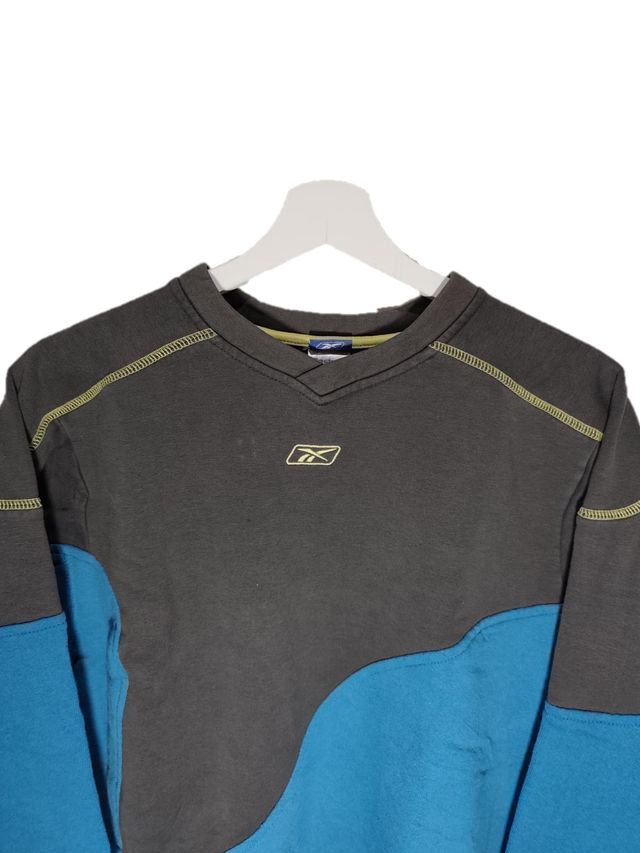Sudadera Reebok azul y gris oscuro