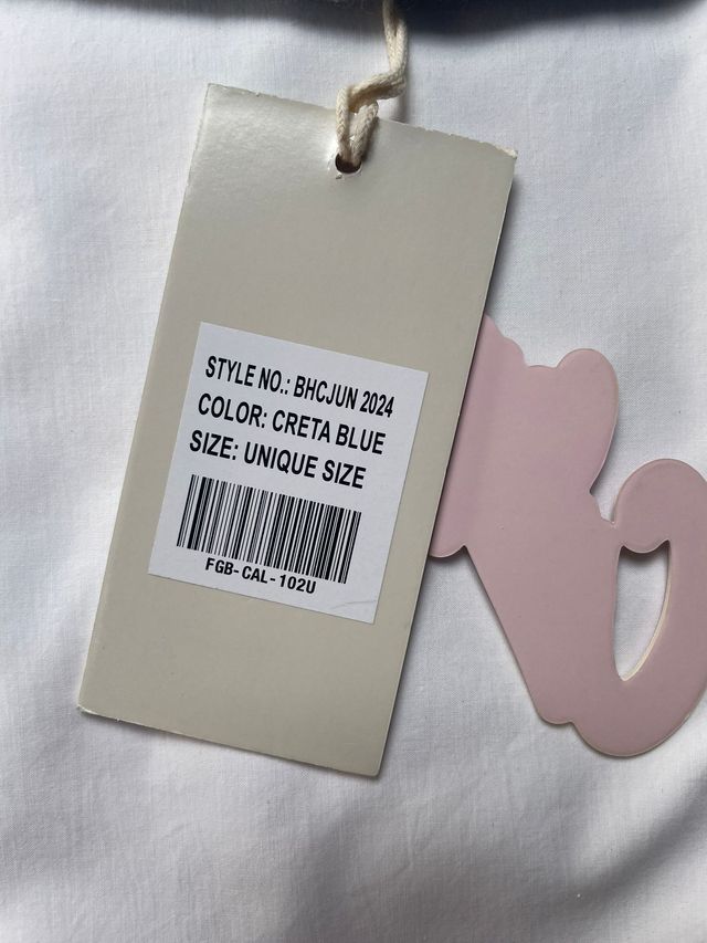 Gorro Fake Gods beige y azul