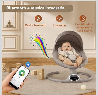 Cuna de bebé Momi colchón anti reflujo y silla