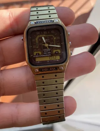 Reloj Citizen Digi-Ana Vintage Quartz Dorado