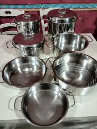 Batteria pentole Calderoni Fratelli Acciaio