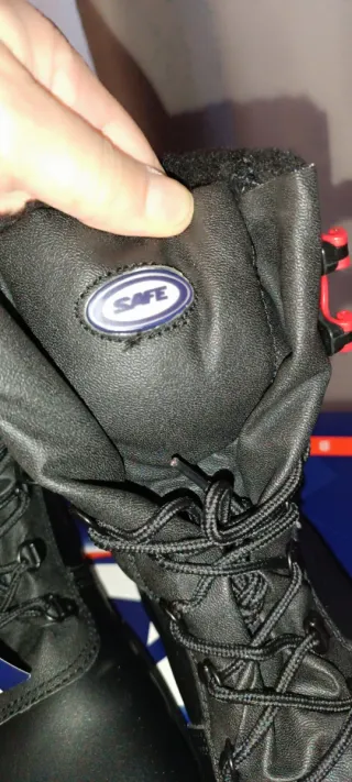 Stivali da lavoro neri foderati in Lana