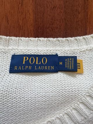 Jersey Polo Ralph Lauren Beige Talla M Vintage