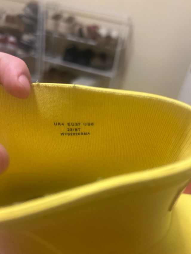 Botas de agua Hunter amarillas