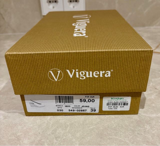 Cuñas esparto Viguera celestes talla 39