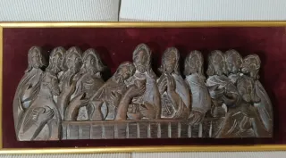 Retablo Madera Vintage 
Última Cena de Jesús